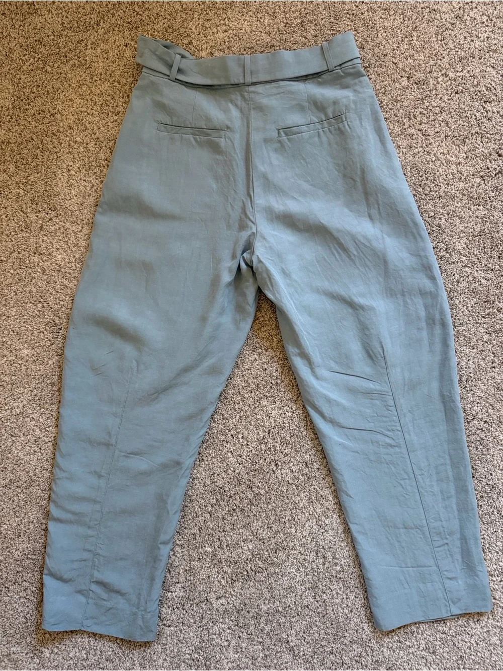 Banana Republic Light Blue Linen Blend Barrel Trousers